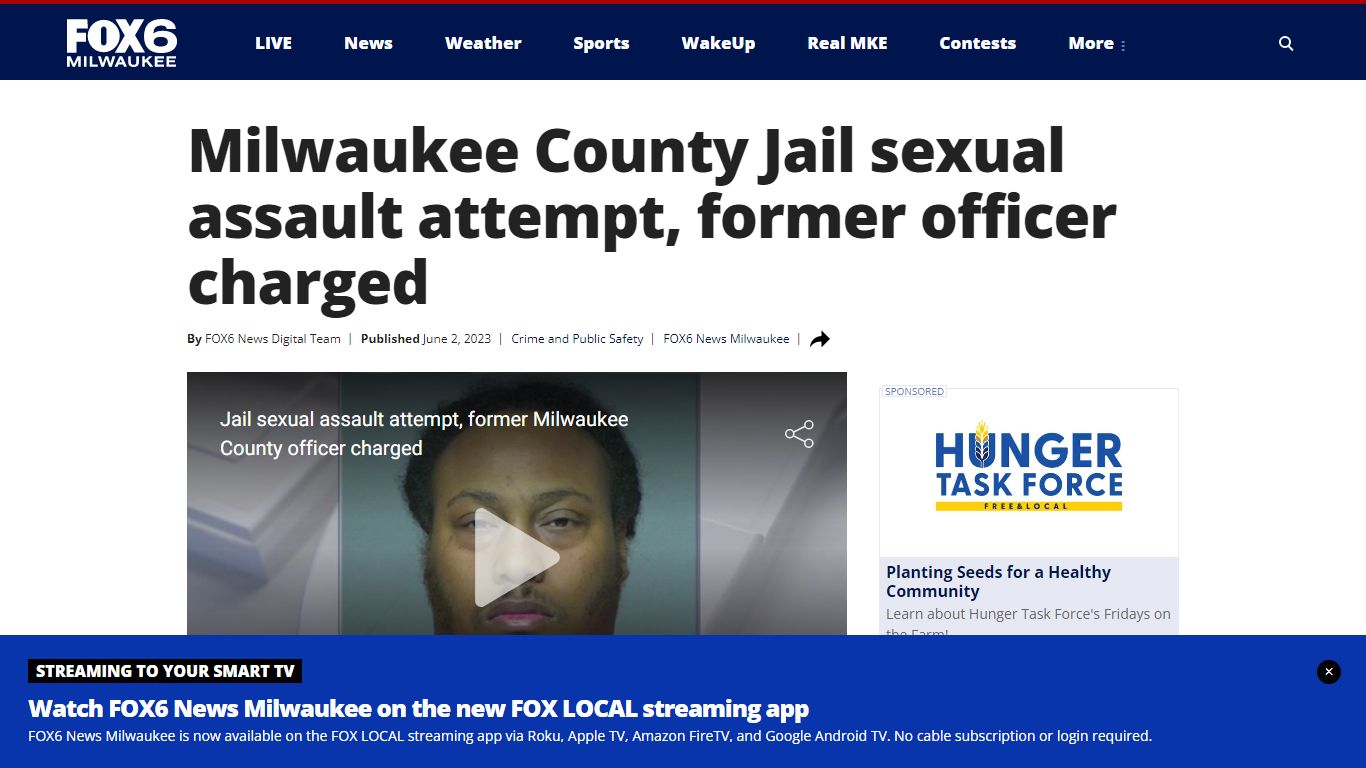 Milwaukee County Jail sexual assault attempt, former officer charged