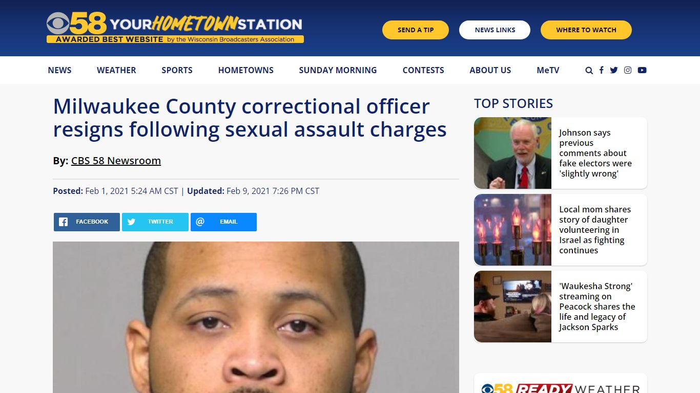 Milwaukee County correctional officer resigns following sexual assault ...